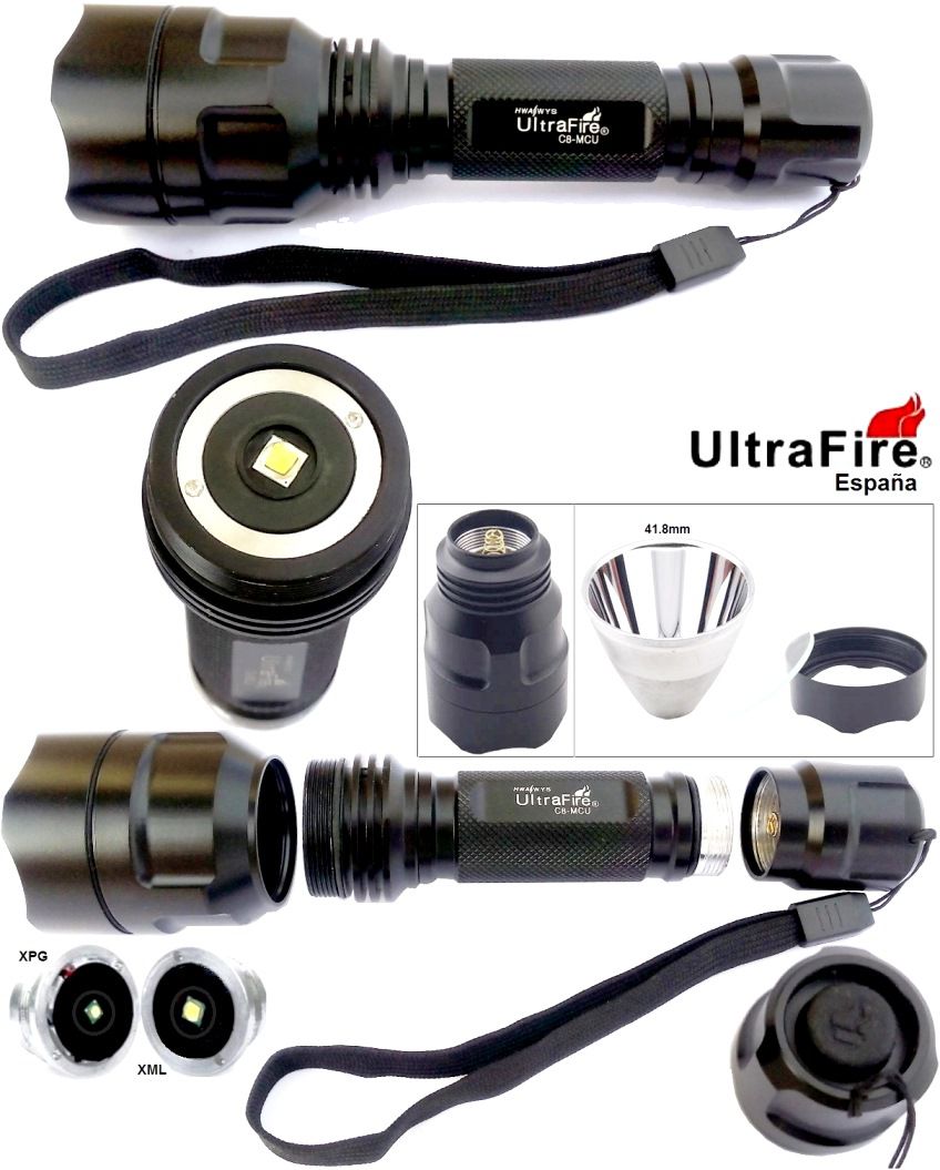 Linterna Ultrafire c8-mcu